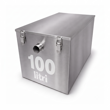 Separador de grasas bajo fregadero 100L - separador de grasas de acero inoxidable