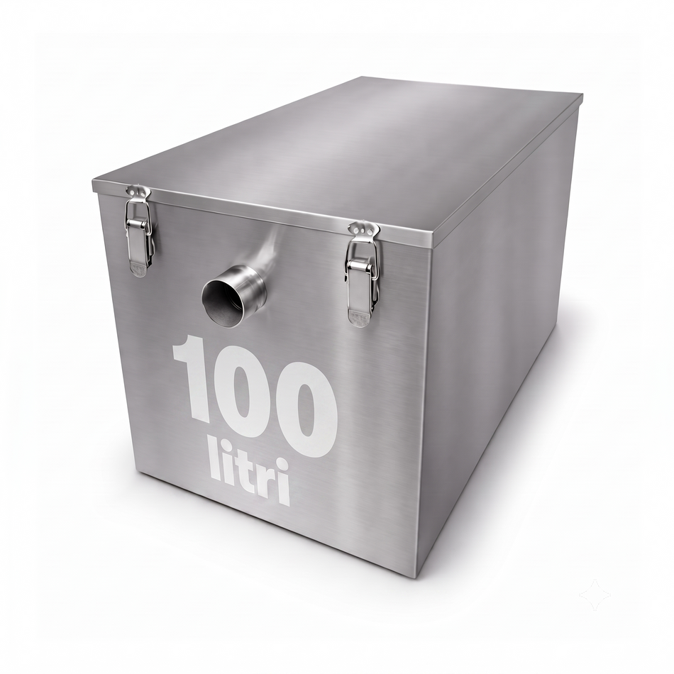 Separador de grasas bajo fregadero 100L - separador de grasas de acero inoxidable