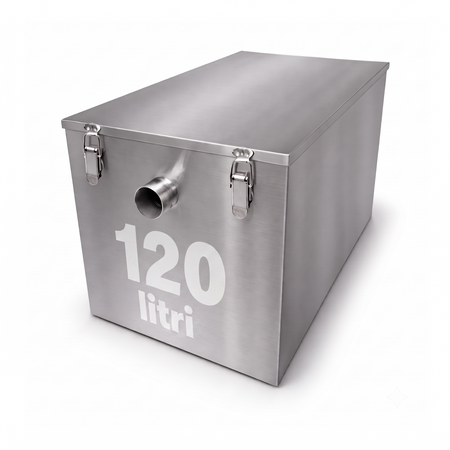 Separador de grasas de pie 120L - separador de grasas de acero inoxidable