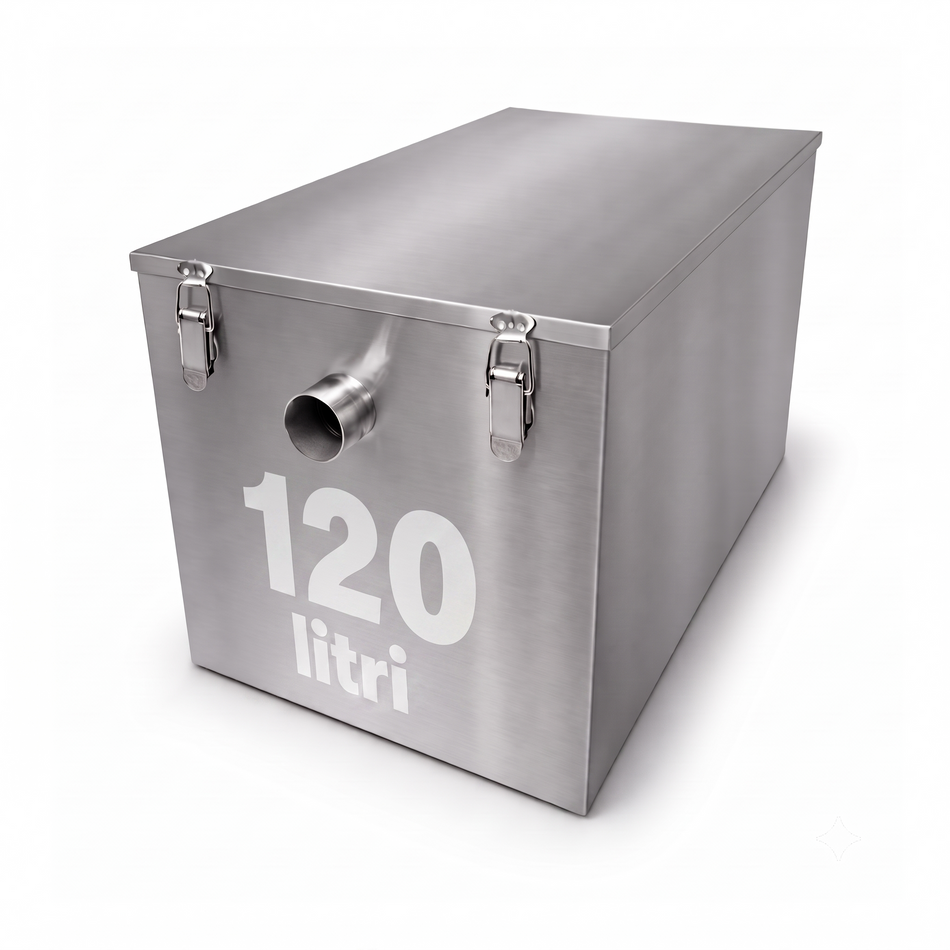 Separador de grasas de pie 120L - separador de grasas de acero inoxidable