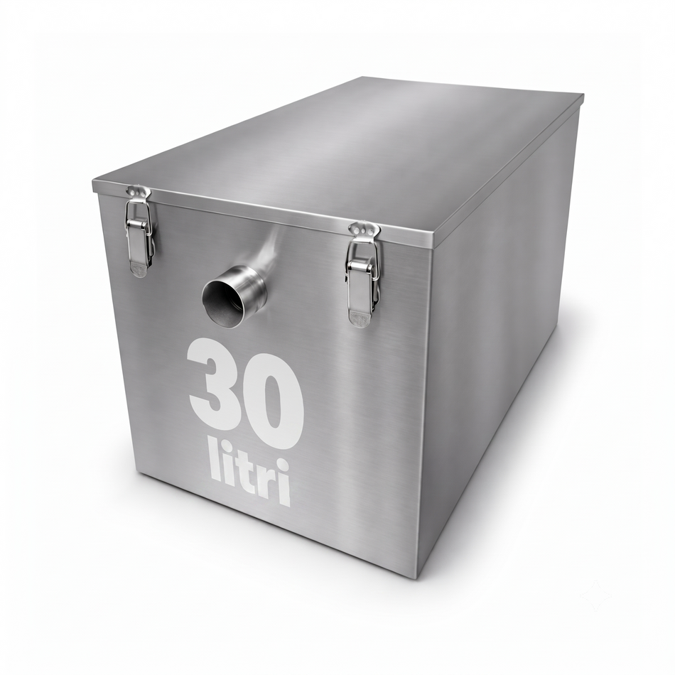 Separador de grasas bajo fregadero 30L - separador de grasas de acero inoxidable
