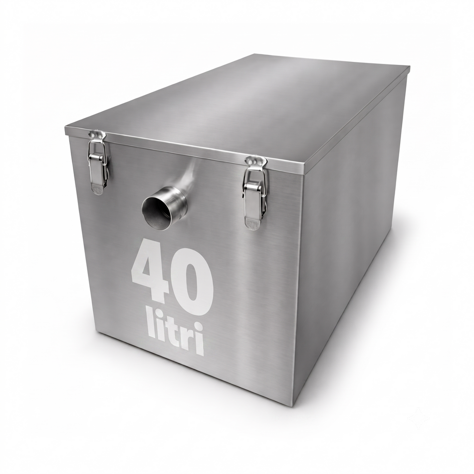Separador de grasas bajo fregadero 40L - separador de grasas de acero inoxidable