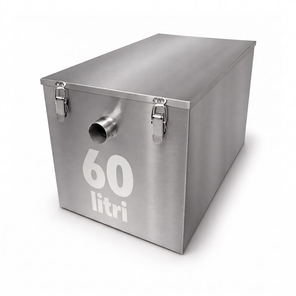 Separador de grasas bajo fregadero 60L - separador de grasas de acero inoxidable