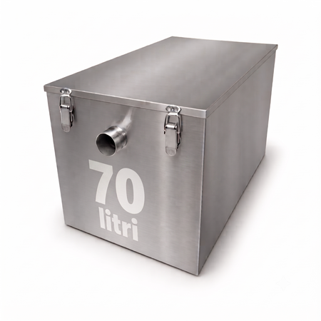 Separador de grasas bajo fregadero 70L - separador de grasas de acero inoxidable