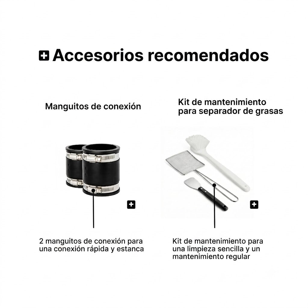 Accesorios recomendados: manguitos y kit de mantenimiento