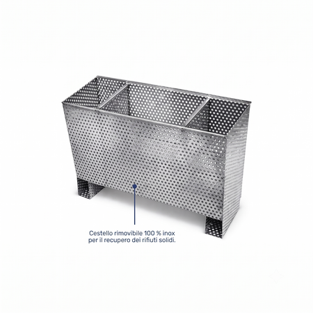 Separador de grasas bajo fregadero 70L - separador de grasas de acero inoxidable 6